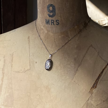 antique movement necklace "USA BULOVA" SV925(ボックス付)【K0964】