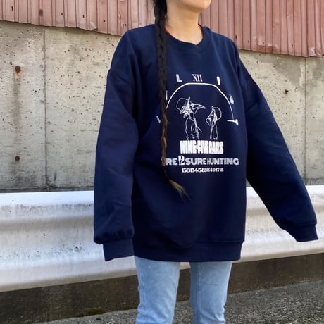 【new!!】9時5分の歯車オリジナル"謎解きデザイン" スウェット ネイビー