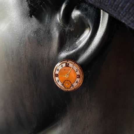【K0702】 antique color dialpierced earrings