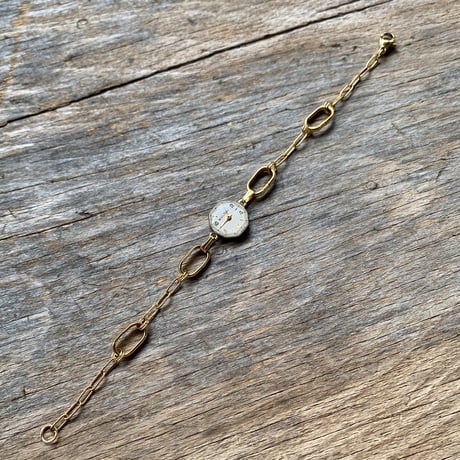 antique octagon dial bracelet "BULOVA"【K0820】