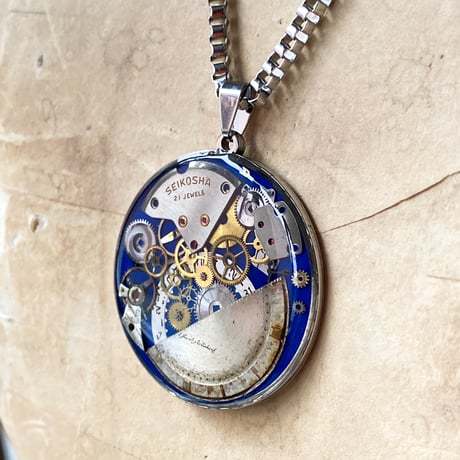 CLOPOA standard large necklace blue【K0905】