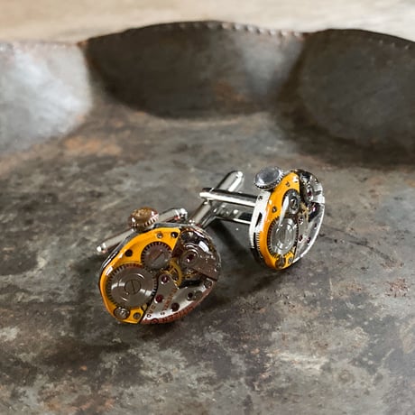 【K0675】antique movement colors cufflinks(ボックス付)