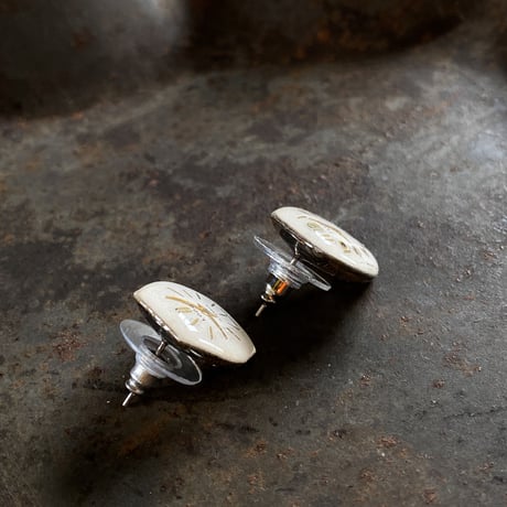 【K0625】 dial pierced earrings