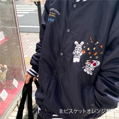 【先行販売】スタジアムジャケット「STAY GOLD」 ネイビー×ホワイト 2種【企画展「STAY GOLD」アパレル】