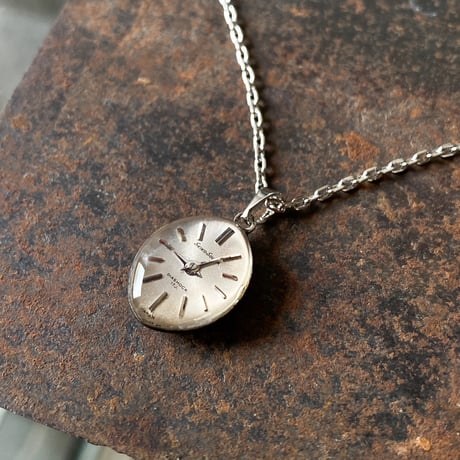 antique teardrop dial necklace【K0868】