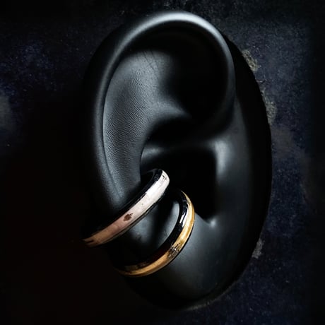 【K0649】 CLOPOA BLACK standard 2way earcuff&rings 2本セット