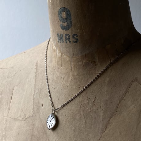 antique teardrop dial necklace【K0590】
