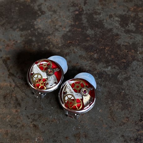 【K0629】 CLOPOA standard earrings red