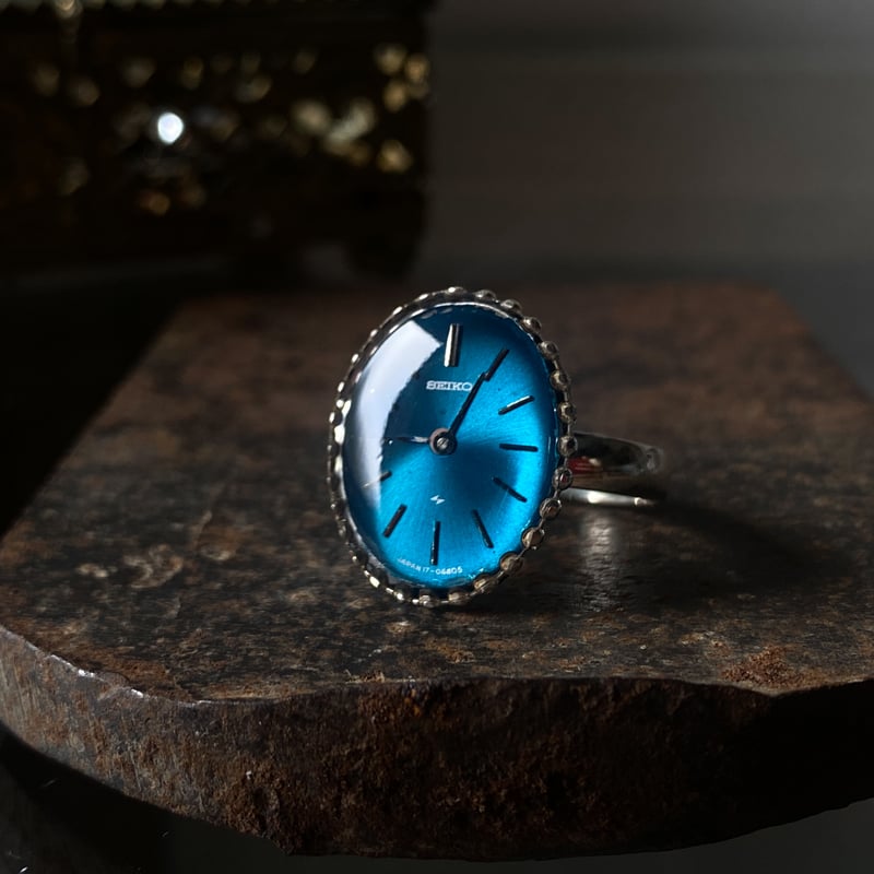 企画展作品】antique skyblue dial ring 