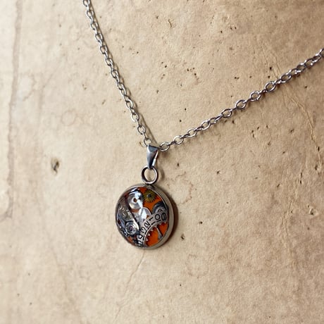 CLOPOA petit necklace orange【K0960】