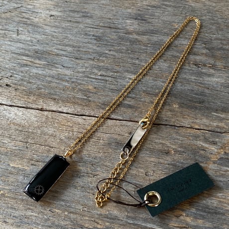 antique rectangle dial necklace K18GP "CITIZEN"【K0993】