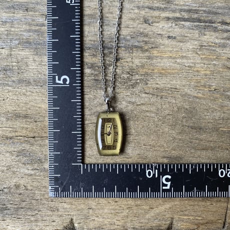 antique tonneau dial necklace【K0704】