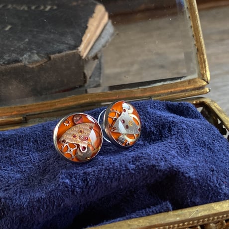 CLOPOA standard pierced earrings orange【K0722】