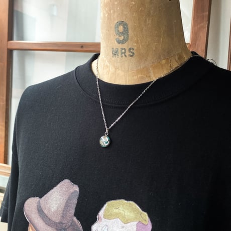 【サイズ限定特価】9時5分の歯車 オリジナルTシャツ ブラック&CLOPOA petit necklace turquoise【Sサイズ限定】【K0857】