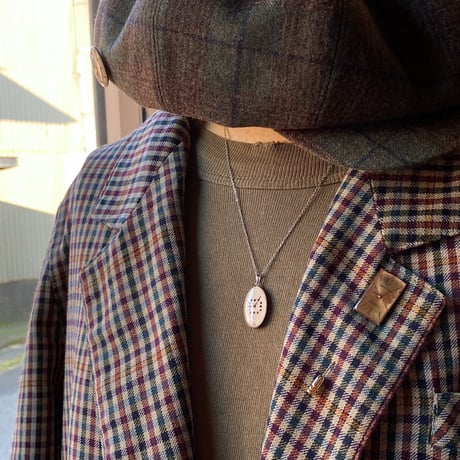 【new!!】antique oval dial necklace "GENEVA" 【K1017】