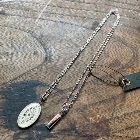 Antique dial necklace "1920's art nouveau hand engraving" ボックス付【K0794】