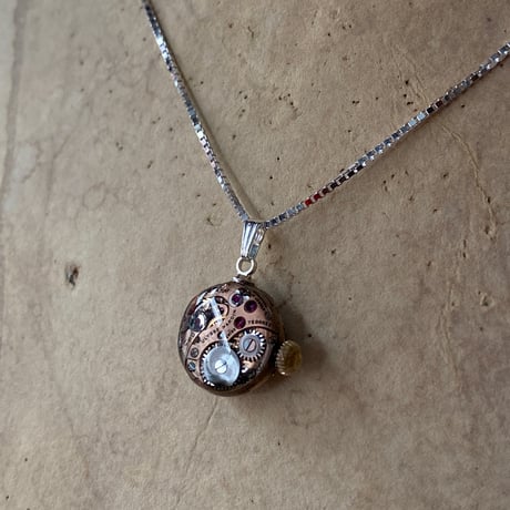 antique movement necklace "ulysse nardin" SV925【K0809】