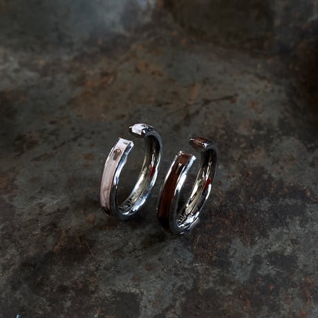 CLOPOA standard 2way earcuff&rings“coffee color”2本セット【K0771】