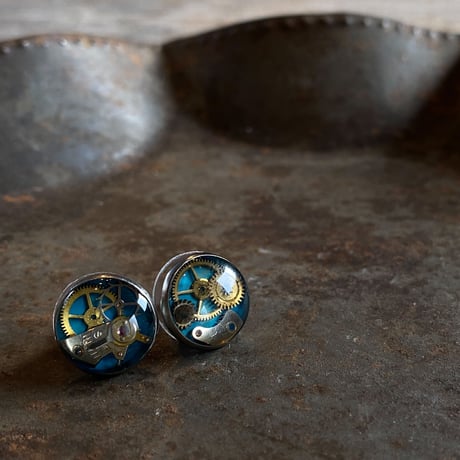 CLOPOA petit pierced earrings skyblue【K0549】