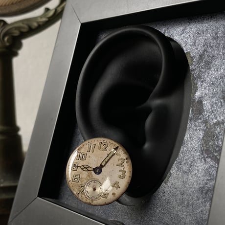 antique round dial earrings【K0814】