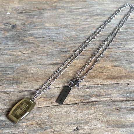 antique tonneau dial necklace【K0704】