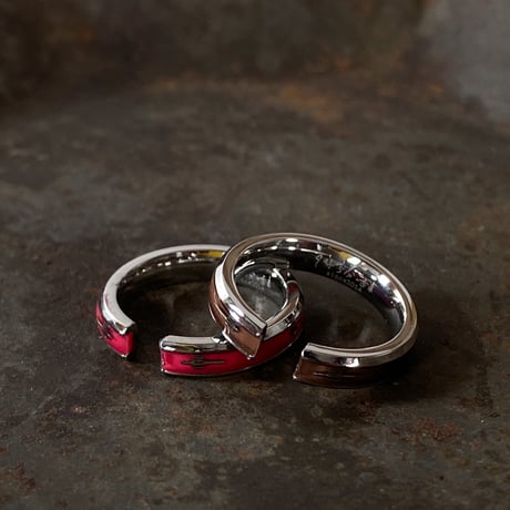 CLOPOA 2way earcuff&ring 2本セット brown×magenta【K0605】