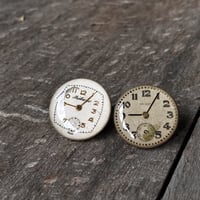 【new!!】antique round dial pierced earrings【K1010】