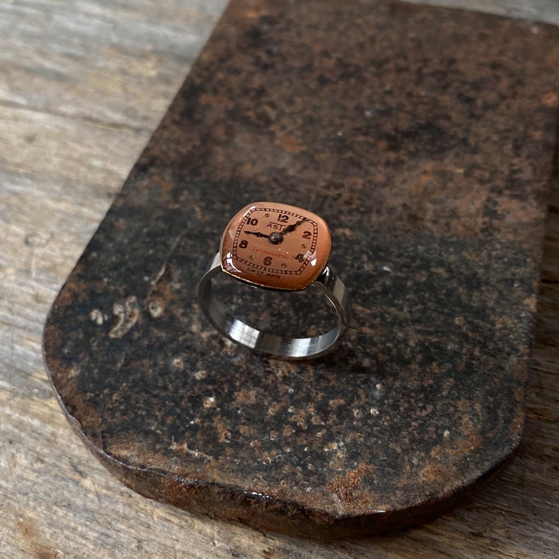 new!!】 antique square dial ring 