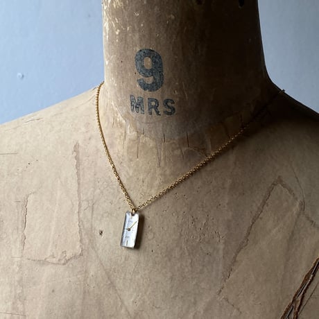 antique dial necklace K18GP 【K0600】