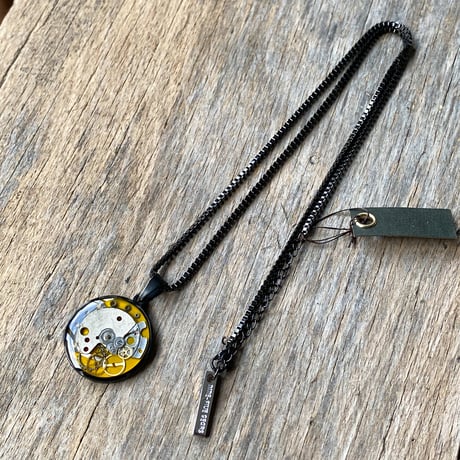 CLOPOA BLACK standard necklace yellow【K0903】