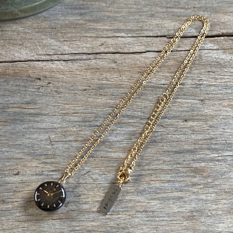 【K0700】 antique dial necklace K18GP "Sマーク"