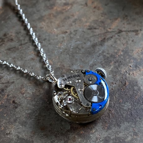 antique dial&movement colors  reversible necklace【K0603】