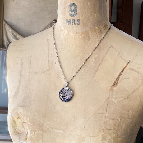 CLOPOA standard necklace navy blue【K0983】
