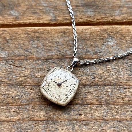 antique dial necklace "BULOVA"【K0831】