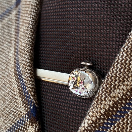 antique movement tiepin "HAMILTON" (ボックス付)【K0825】
