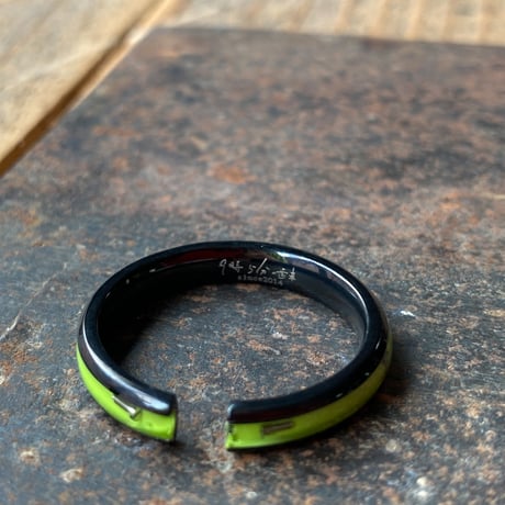 CLOPOA BLACK large 2way earcuff&rings light green #22【K0866】