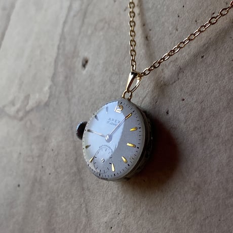 【K0691】antique dial&movement necklace  K18GP