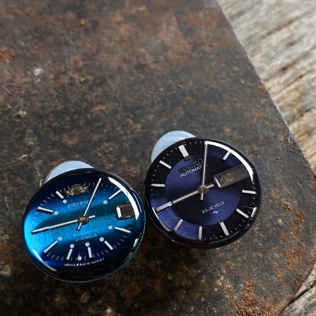 antique color dial earrings【K0593】
