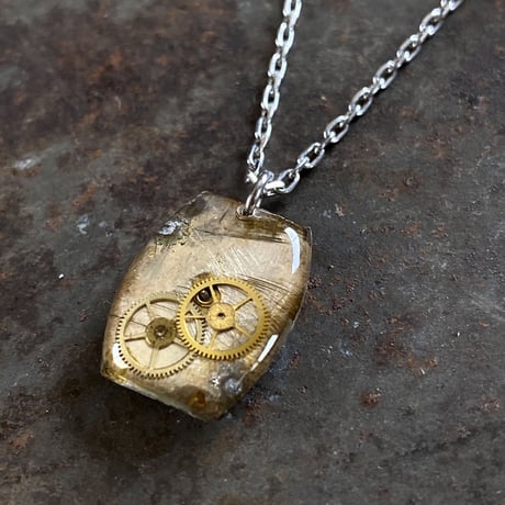 antique unique dial necklace【K0531】