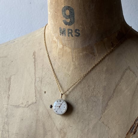 【K0691】antique dial&movement necklace  K18GP