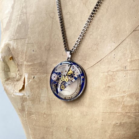 CLOPOA standard large necklace blue【K0905】
