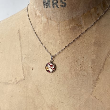CLOPOA petit necklace red【K0962】