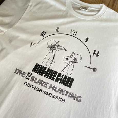 【new!!】9時5分の歯車オリジナル"謎解きデザイン" Tシャツ ホワイト