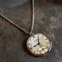 antique round dial necklace 【K0556】