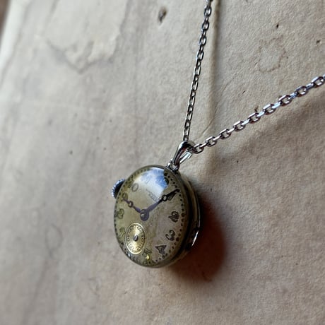 antique dial&movement necklace 【K0761】