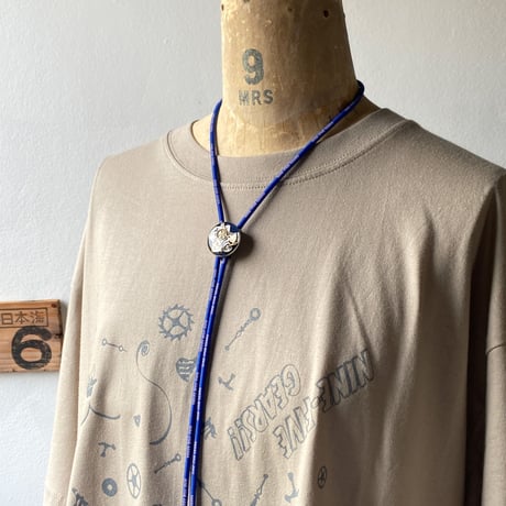 【K0703】 CLOPOA "NINE-FIVE GEARS" looptie necklace blue