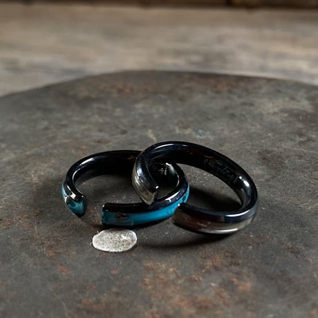 【K0688】CLOPOA BLACK standard 2way earcuff&rings 2本セット
