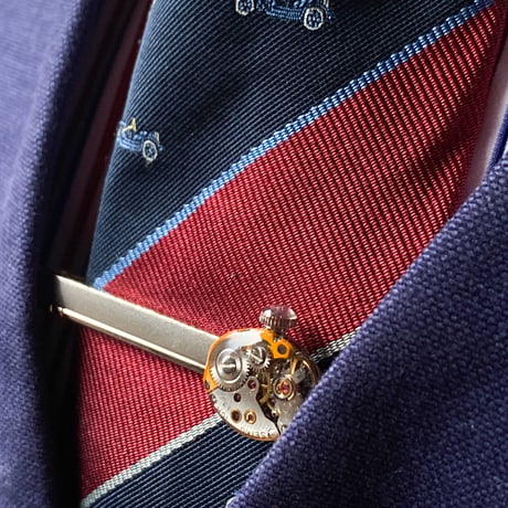 【K0674】antique movement colors tiepin(ボックス付)