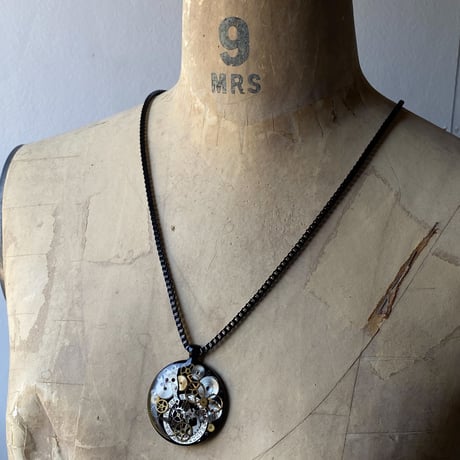 CLOPOA BLACK large necklace【K0562】