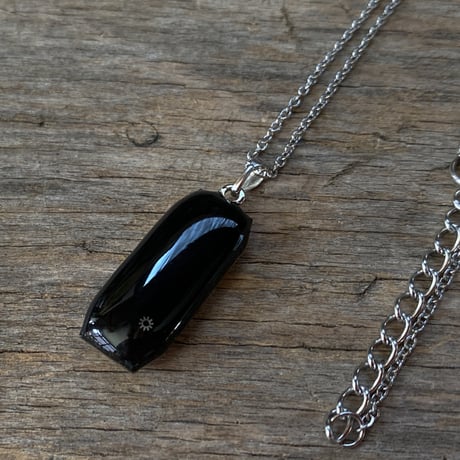 antique rectangle necklace " Jules Jurgensen"【K0981】